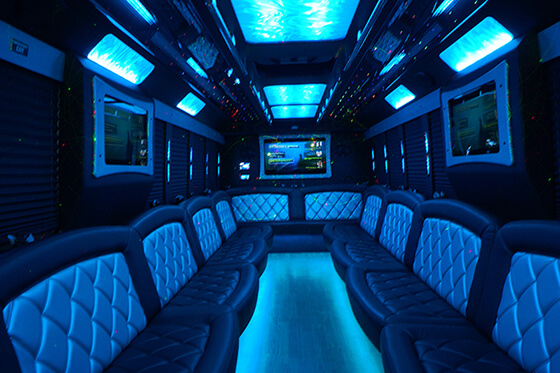 the interior of one of our luxurious limos