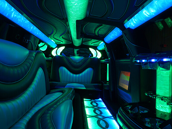 Limo rental with elegant leather interiors